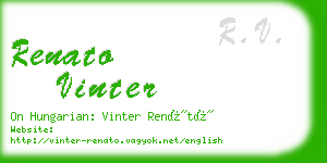 renato vinter business card